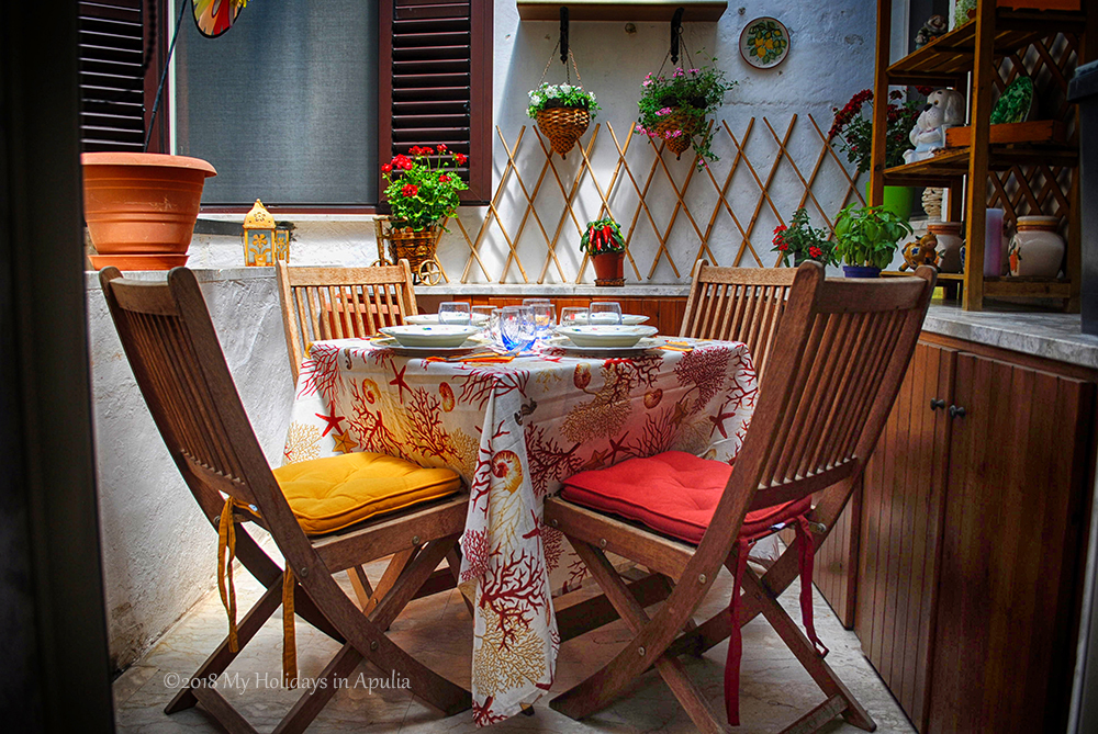 Sieglinde apartment verandah - My Holidays in Apulia